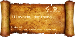 Illavszky Marianna névjegykártya